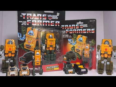 Видео: Обзор ретро-фигурок Transformers G1 Brawn. Сравнение фигурок первого поколения и серии Studio Ser...
