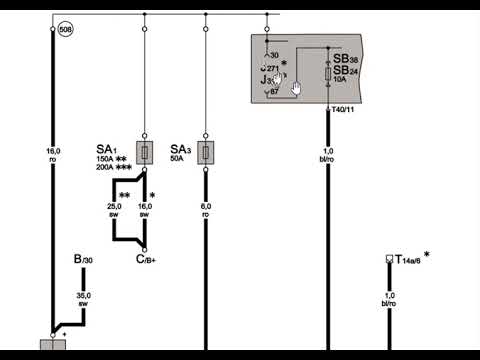 Видео: Golf V электросхема охлаждения двигателя с изменяемой скоростью вентиляторов