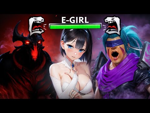 Видео: E-GERL НА 1 ЧАС ЗАПЕРЛИ В ДОТЕ 2 с ГУЛЯМИ