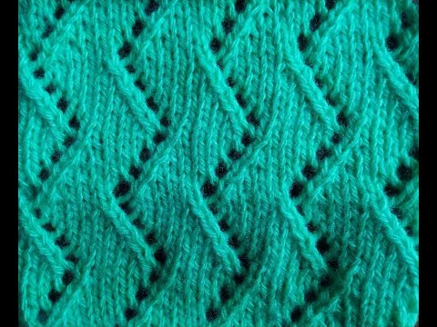 Видео: Как связать вертикальный зигзаг. Вязание с нуля. Узоры спицами. Вяжем вместе.