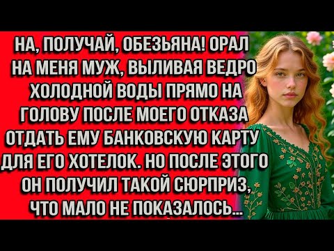 Видео: На, получай, обезьяна! — орал на меня муж, выливая ведро холодной воды прямо на голову после моего