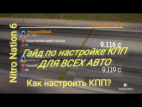 Видео: Как настроить КПП для всех авто/Гайд настройки/Nitro Nation 6