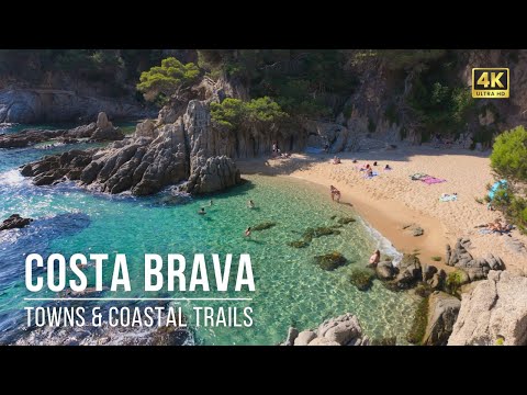 Видео: Прогулка по пляжу Коста-Брава 🌊 Плайя-де-Аро, Испания | 4K Тур