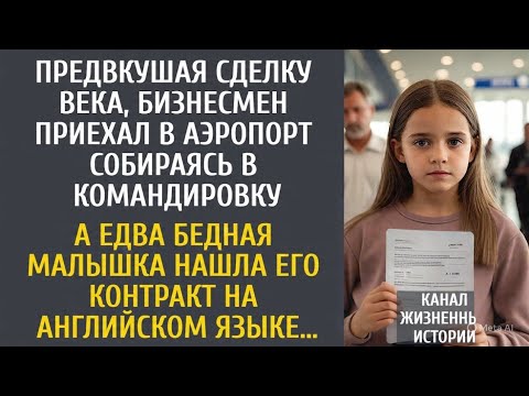 Видео: Предвкушая сделку, богач приехал в аэропорт… А едва бедная малышка нашла его контракт на английском…