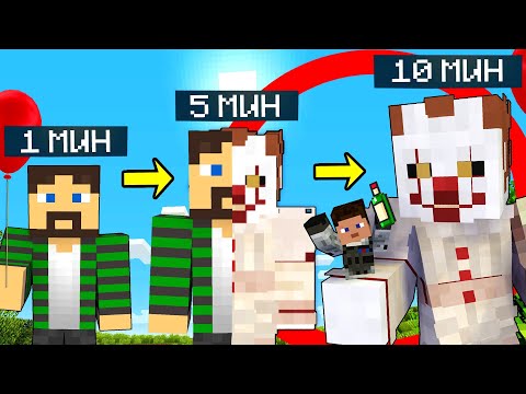 Видео: 😱Майнкрафт, но Я становлюсь Пеннивайзом (Оно) с каждой секундой