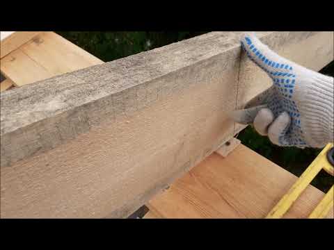 Видео: Установка наслонных стропил в одиночку. Разметка стропил по месту.