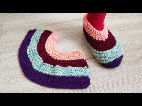 Видео: ЛЕГКИЕ ДЕТСКИЕ СЛЕДКИ ИЗ ОСТАТКОВ ПРЯЖИ/на двух спицах