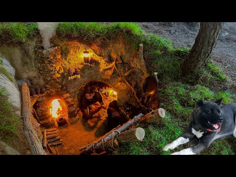 Видео: Строительство секретной землянки ПОД МЕТЛЬЮ; 3-дневный ОДИНОЧНЫЙ КЕМПИНГ ВЫЖИВАНИЯ. Бушкрафт Приют