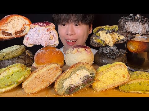 Видео: SUB) Корейский десерт Кремовые пончики, кремовый хлеб мукбанг asmr