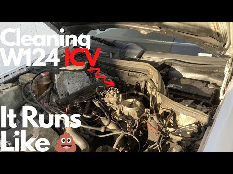 Видео: (Как сделать) - Очистка ICV (клапана регулирования холостого хода) - Мой Mercedes W124 едет как д...