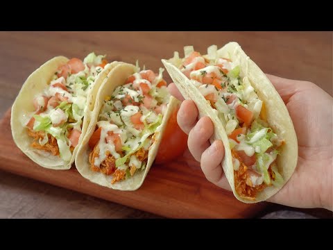 Видео: [Подзаголовок] Рецепт мексиканских куриных тако :: С чесночным соусом :: Лучшие куриные тако
