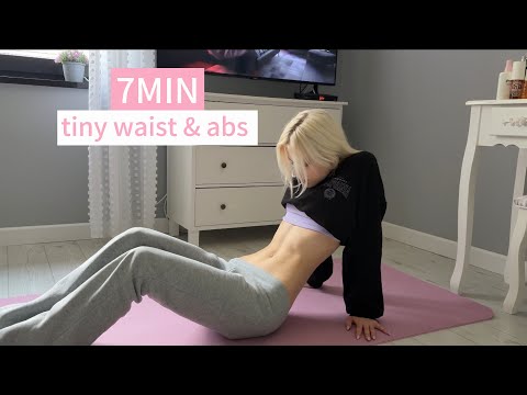 Видео: 7-минутная тренировка для тонкой талии и пресса // плоский живот и подтянутая талия // тренировка...