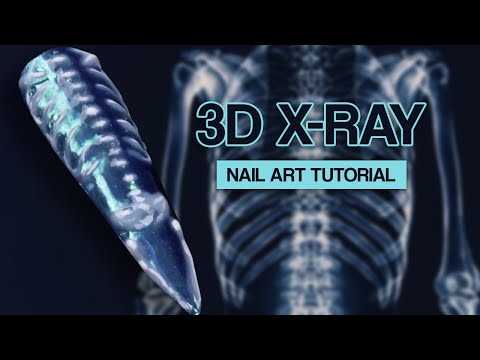 Видео: Не мастер по маникюру: рентгеновский маникюр на Хэллоуин 🩻🦴