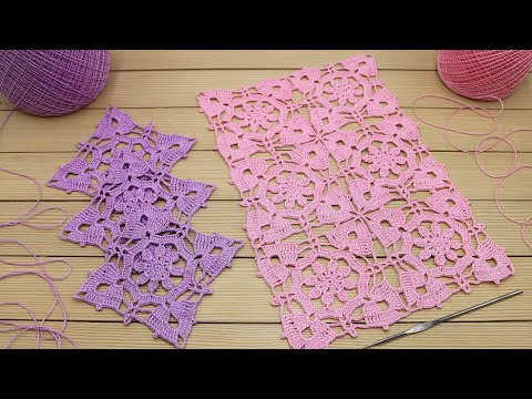 Видео: Очень простой КВАДРАТНЫЙ МОТИВ вязание крючком СОЕДИНЕНИЕ МОТИВОВ мастер-класс Crochet square motifs