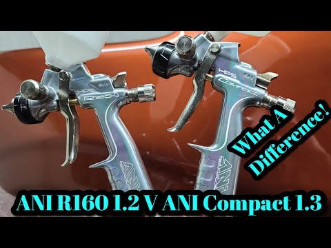 Видео: ANI R160 1.2 v ANI Compact 1.3, мини-краскораспылители для прозрачного покрытия LVLP?