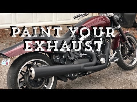 Видео: Покраска выхлопной трубы мотоцикла Yamaha Warrior 1700