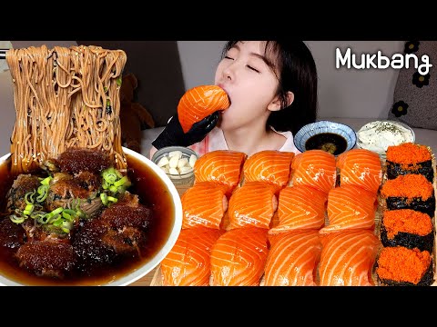 Видео: 🍣 Суши короля лосося и прохладные гречневые лапши King salmon sushi and cool buckwheat noodles
