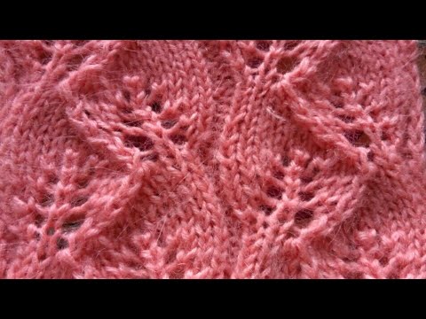 Видео: Популярный сейчас ажурный узор спицами.