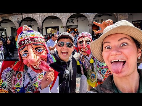 Видео: Перу. Попали на карнавал и обалдели! Шокирующий рынок еды в Куско #5