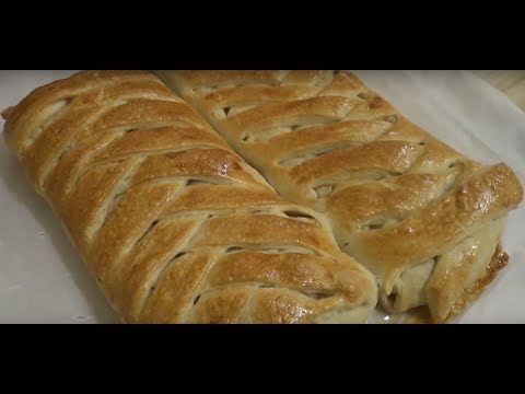 Видео: ЯБЛОЧНЫЙ ШТРУДЕЛЬ\ВЫПЕЧКА ИЗ СЛОЕНОГО ТЕСТА\ПИРОГ-КОСИЧКА