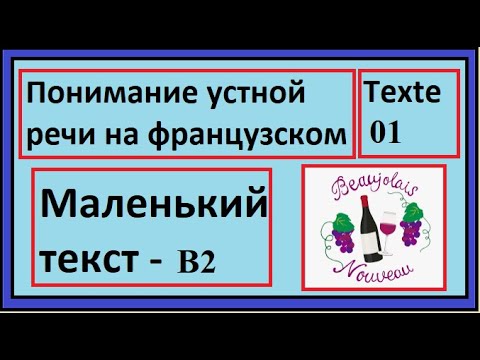 Видео: Понимание устной речи на французском - Маленький текст - Texte 01 - B2