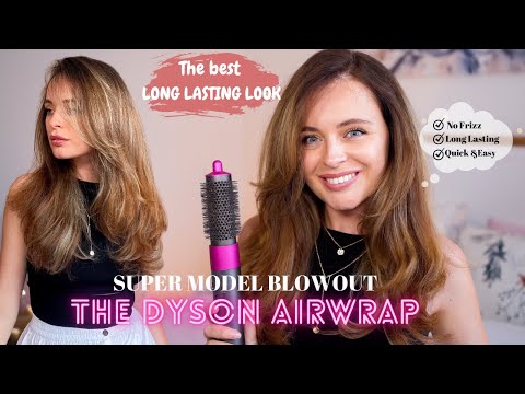 Видео: Укладка в стиле супермодели 90-х | Dyson Airwrap, руководство по использованию круглой щётки