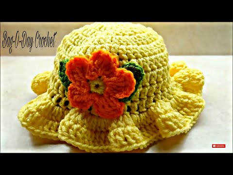 Видео: Вязаная крючком простая шапочка для малышей | Урок вязания крючком на каждый день 220