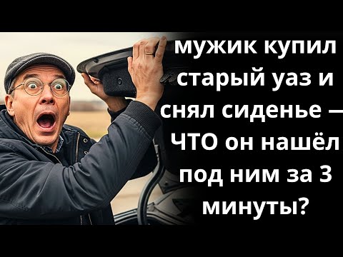 Видео: мужик купил старый уаз и снял сиденье — ЧТО он нашёл под ним за 3 минуты? жизненные истории
