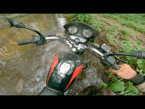 Видео: bajaj boxer, я снова это сделал.!... Утонул в лесу