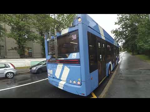Видео: Троллейбус "6209 по 34" Петербурга 12-***: "6281 Адмирал" 6209 по №34 (01.09.22)