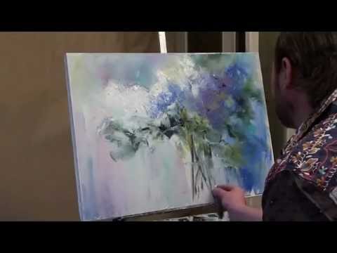 Видео: Художник Игорь Сахаров. Учимся рисовать "Сирень"