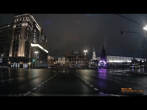 Видео: Вечерняя Москва. Ленинградский проспект - Тверская улица - шоссе Энтузиастов.