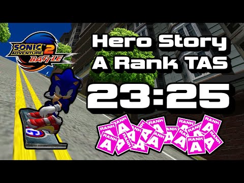 Видео: [TAS] Sonic Adventure 2 «Hero Story A-Ranks» в 23:25 IGT
