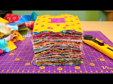 Видео: Я сшила одеяло, которое положило конец моей куче лоскутков