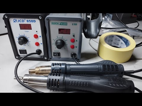 Видео: JCD858D тест QUICK858D ESD термо воздушная станция ,термо фен,фен для пайки