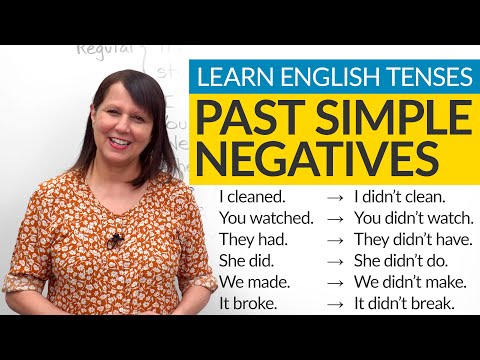 Видео: Изучите английские времена: ПРОШЕДШЕЕ ПРОСТОЕ ОТРИЦАТЕЛЬНОЕ ВРЕМЯ
