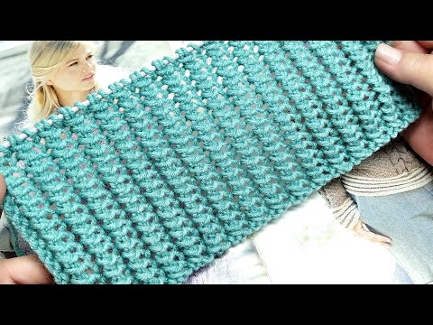 Видео: Узор спицами    "Ажурная канатка "