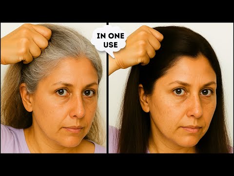 Видео: Мощный ингредиент для естественного окрашивания седых волос в чёрный | Формула, проверенная врача...