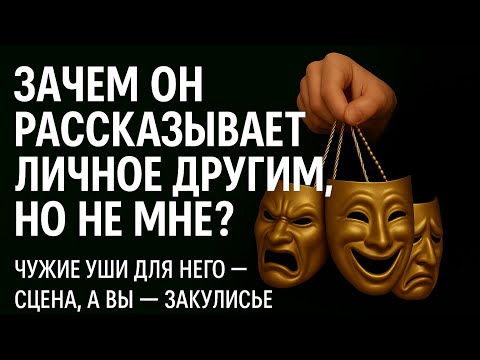 Видео:  Зачем нарцисс рассказывает личное другим, но не мне? Чужие уши для него — сцена, а вы - закулисье