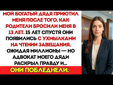 Видео: Мой состоятельный дядя приютил меня после того, как родители бросили меня в 13 лет. 15 лет спустя