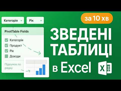 Видео: 🔥 Зведені таблиці та діаграми Excel — швидкий аналіз без формул для роботи та бізнесу Tutorial