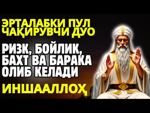 Видео: ЭРТАЛАБКИ РИЗҚ ЧАҚИРУВЧИ ДУО! БОЙЛИК, МУВАФФАҚИЯТ, БАХТ ВА БАРАКА ОЛИБ КЕЛАДИ