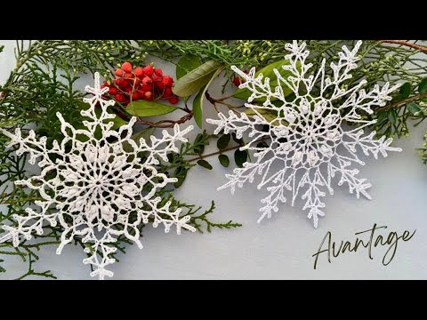 Видео: СНЕЖИНКА "Наталья" крючком для опытных мастериц | 2 Варианта | SNOWFLAKE