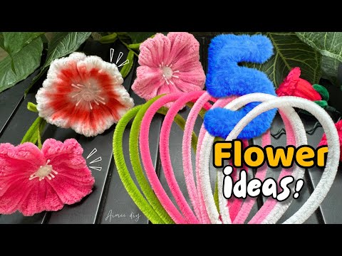 Видео: 5 цветов из очистителей труб DIY 😍💐 Быстро, красиво и идеально для прибыльного рукоделия! Aimee DIY