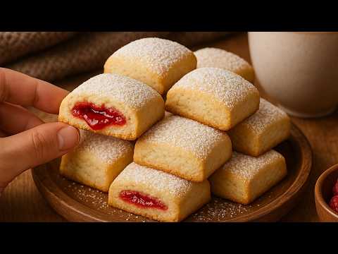 Видео: Уютное печенье с клубничным джемом