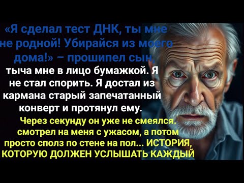 Видео: Сын объявил, что я ему не отец, и выгнал из дома. Я дал ему конверт. Он вскрыл его и рухнул на пол…