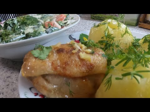 Видео: Курица с чесноком