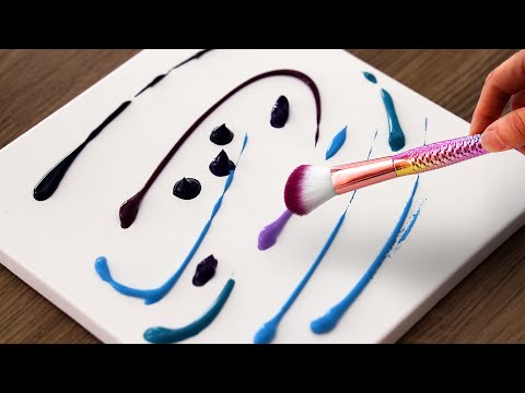 Видео: Рисуем Вселенную | Расслабляющая акриловая живопись #549