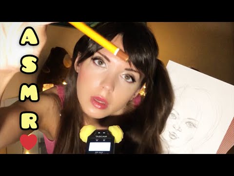 Видео: ASMR/АСМР Рисую портрет и жую жвачку