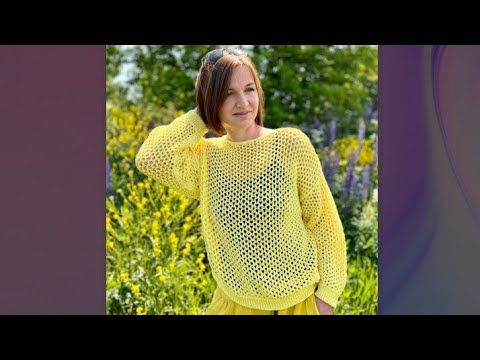 Видео: Джемпер "одуванчик". Подробно о вязании.